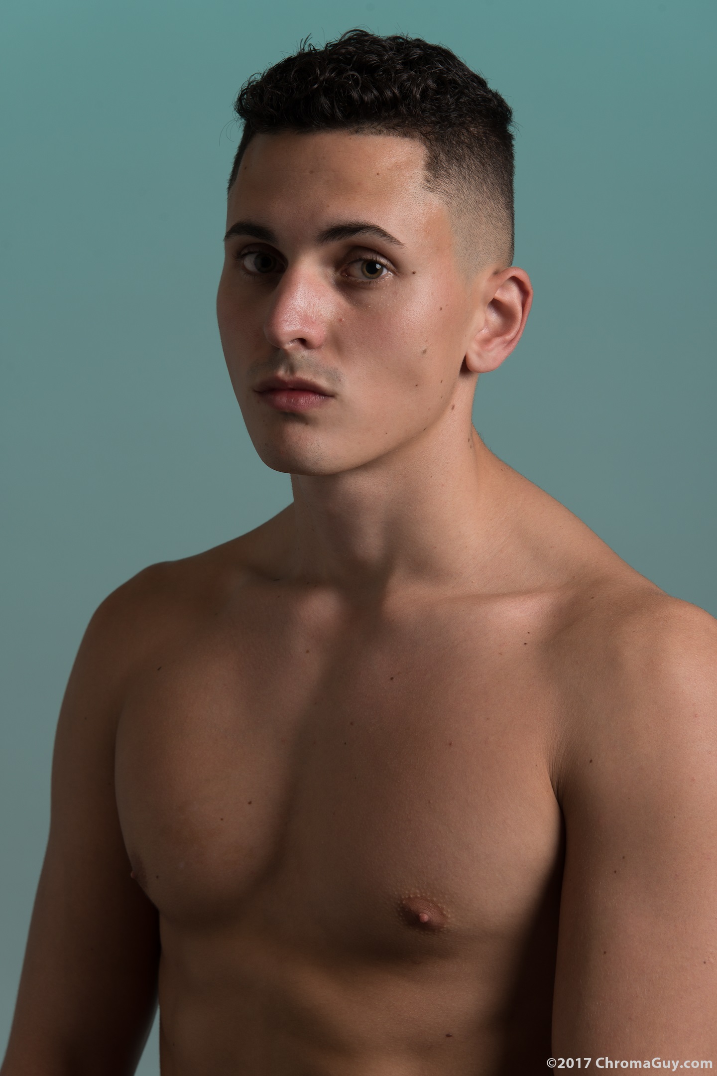 Topless male portrait