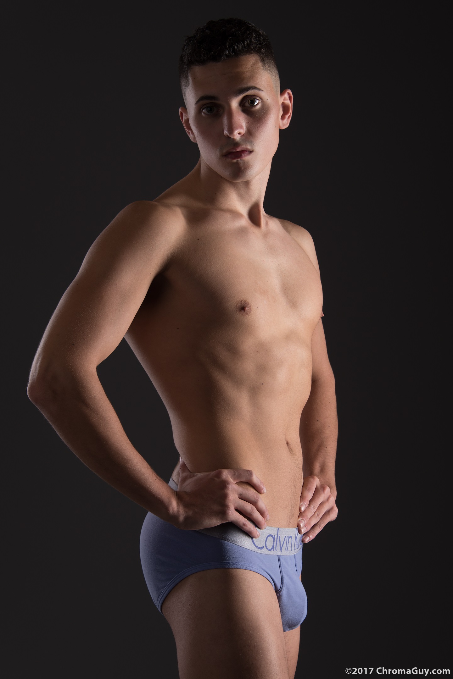 Guy in blue underwear