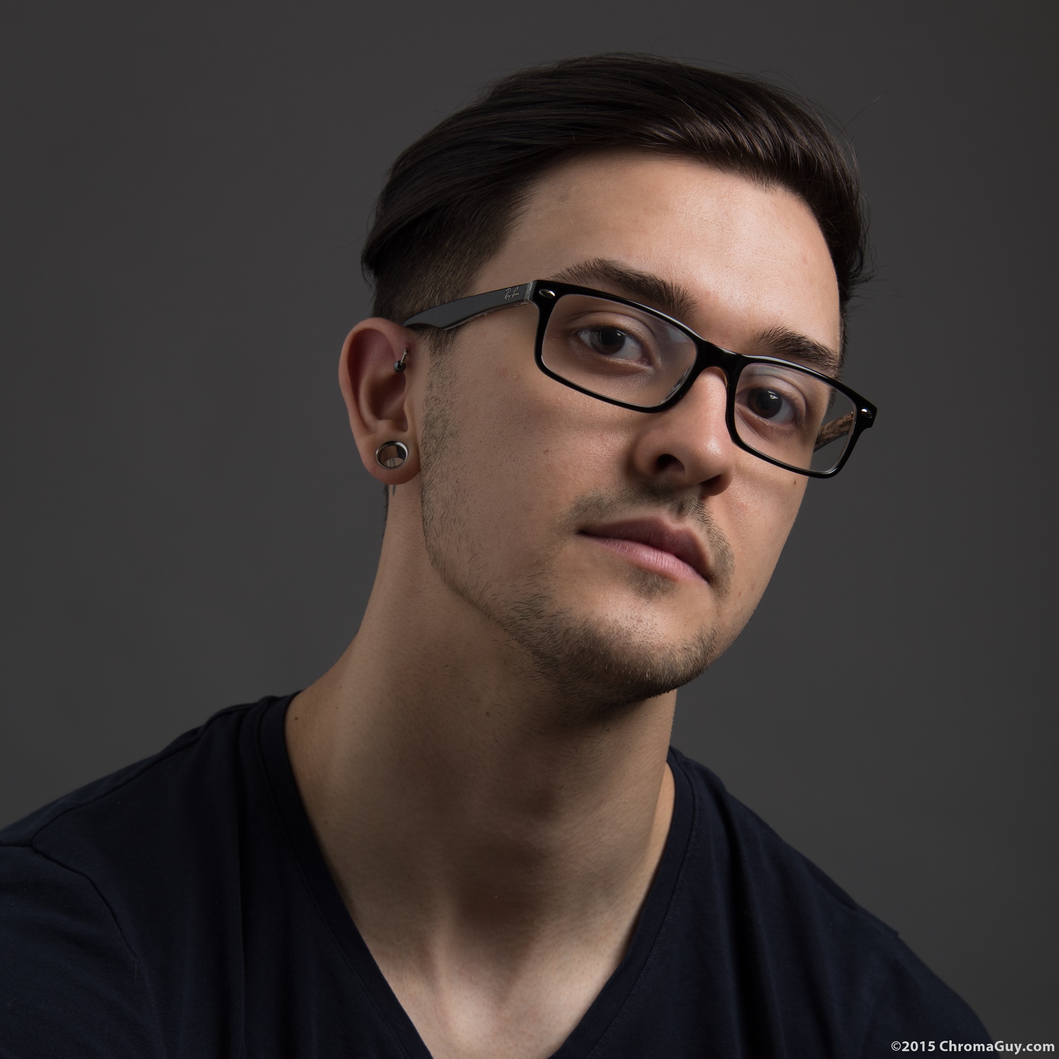 Guy wearing glasses
