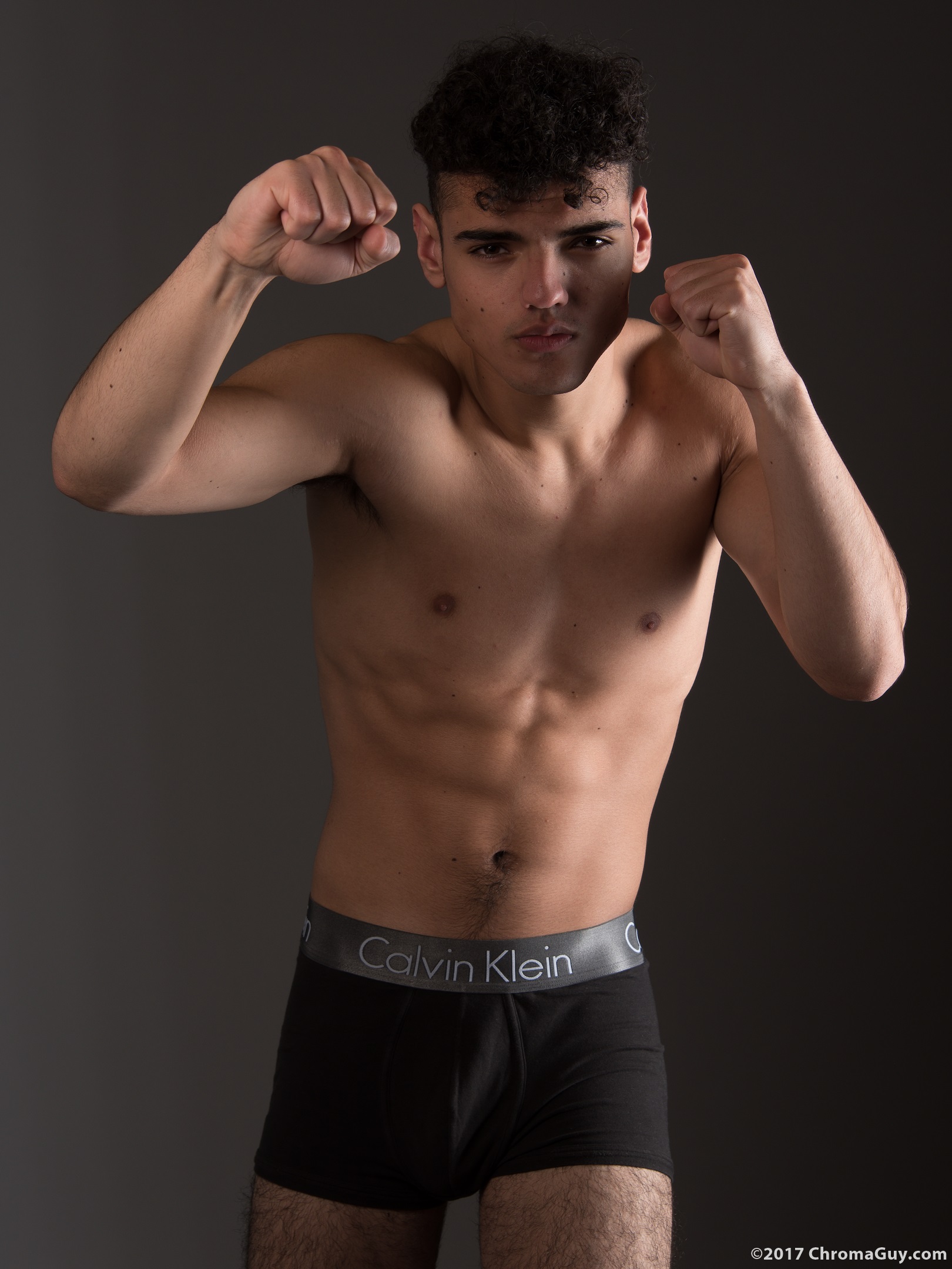 Guy throwing punches